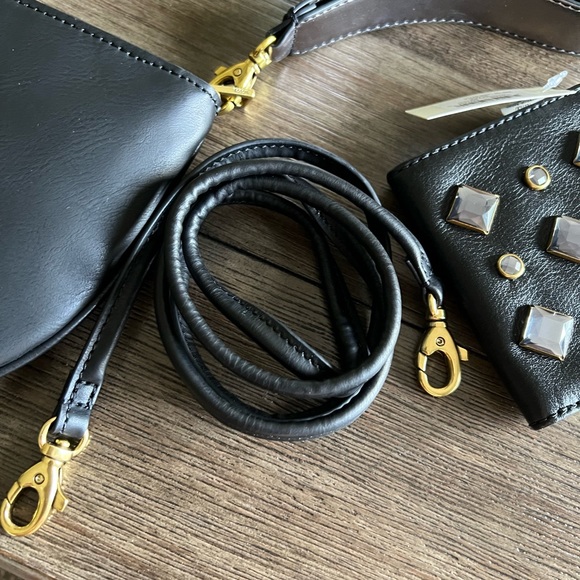 Fossil Black Crossbody Bag with Geometric Studs - Picture 10 of 16